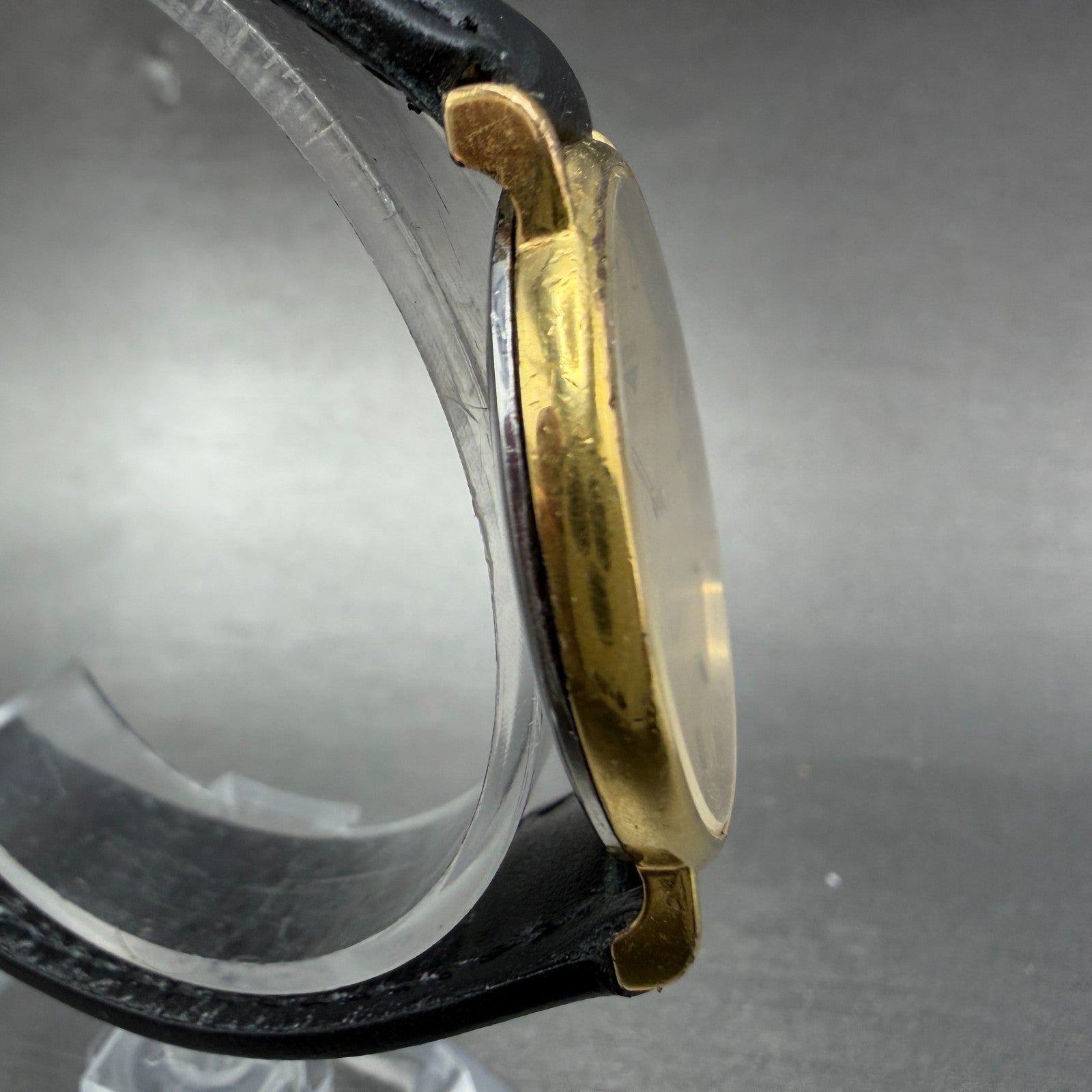 Longines Watch Men 32mm Gold Dial Gold Tone Round 7025 New Battery3