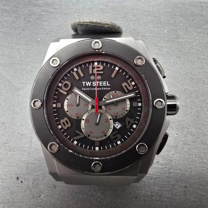 TW Steel CEO Tech David Coulthard Watch Men 50mm Black Dial Steel Date READ!!!0