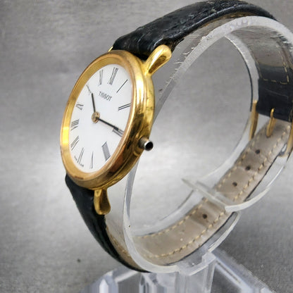 Tissot Watch Women 24mm White Dial Gold Tone Round T852K PARTS3