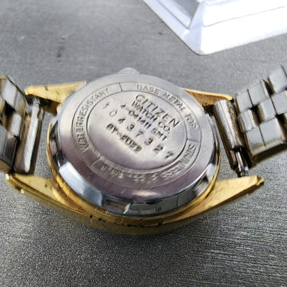 Citizen Seven Watch Women 24mm White Dial Gold Tone Date Round New Battery VTG10