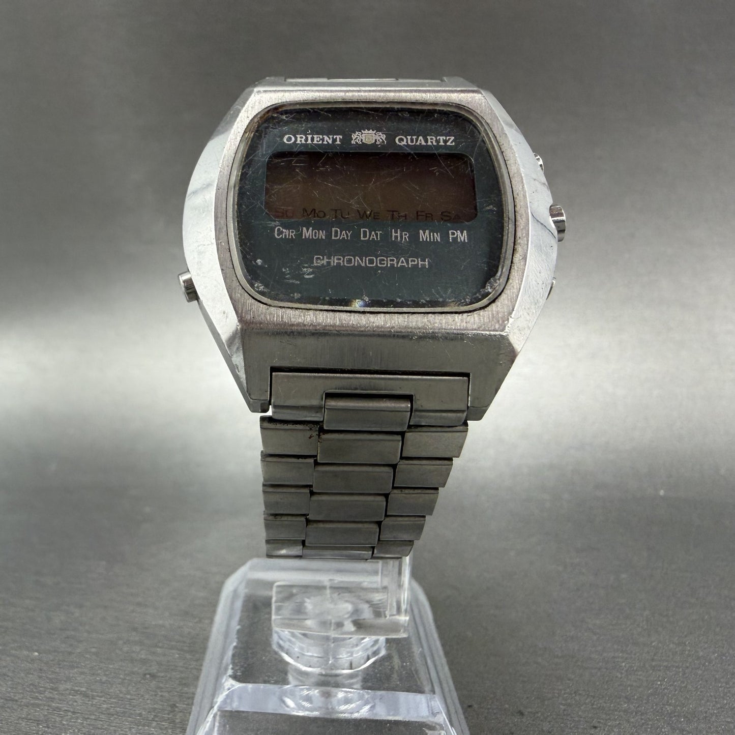 Orient Digital Watch Men 37mm Blue Dial Silver Chronograph TS611125-40 PARTS6