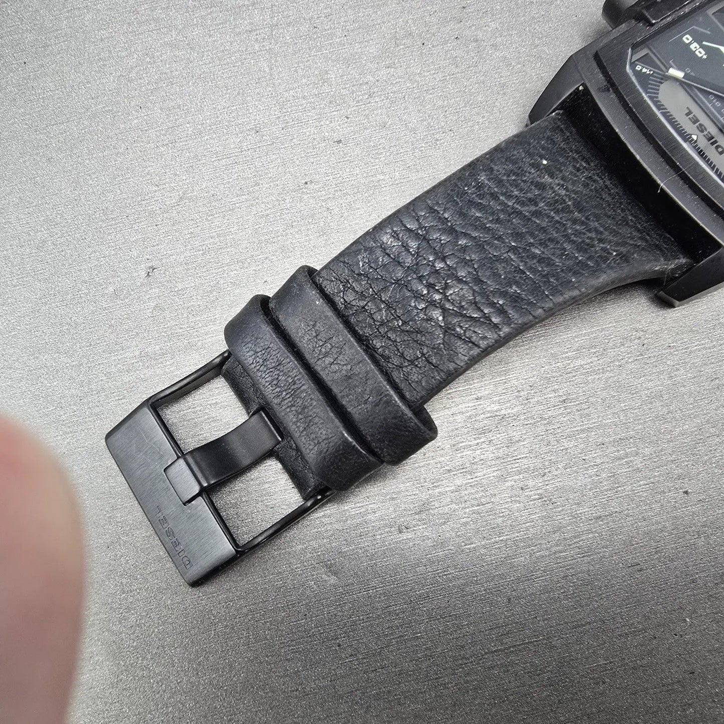 Diesel Watch Men 42mm Black Dial Black Tone DZ-1463 Rectangle PARTS7