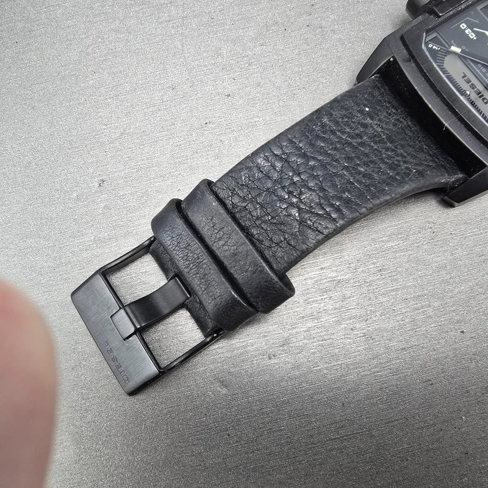 Diesel Watch Men 42mm Black Dial Black Tone DZ-1463 Rectangle PARTS7