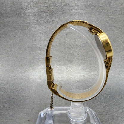 Seiko Watch Women 20mm Champagne Dial Gold Tone Round 2y000330 New Battery8