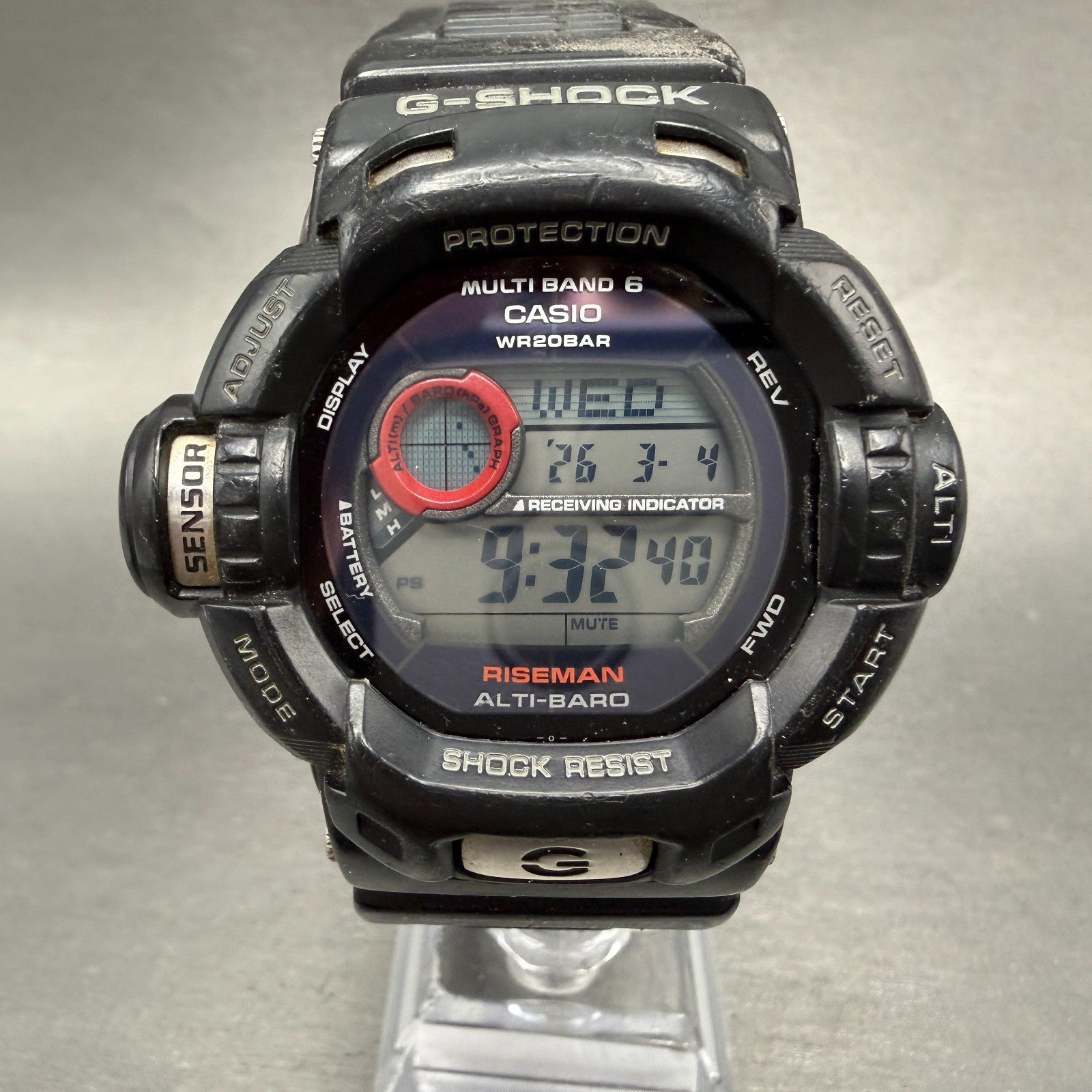 Casio G-Shock Riseman GW-9200J Watch Men 49mm Analog Digital Black Octagon Solar0