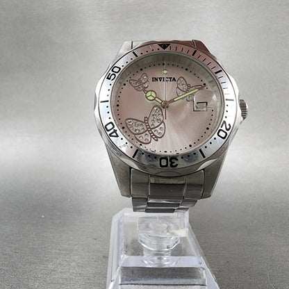 Invicta Angle Watch Women 37mm Silver Dial Steel Date Round 12503 New Battery5