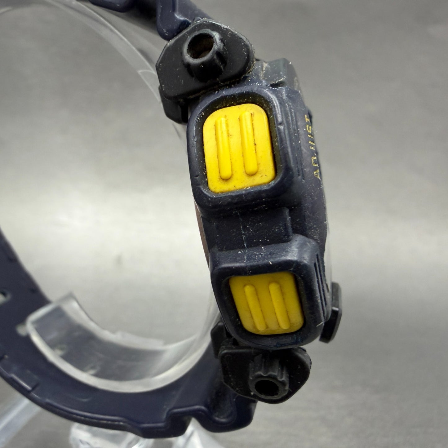 Casio G-Shock DW-9050 Watch Men 43mm Digital Blue Yellow Alarm Chrono New Batt3