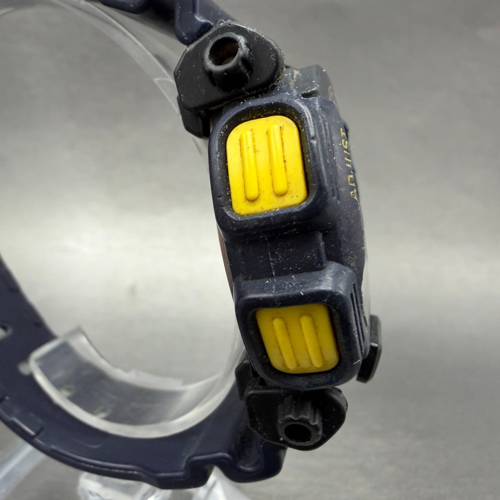 Casio G-Shock DW-9050 Watch Men 43mm Digital Blue Yellow Alarm Chrono New Batt3