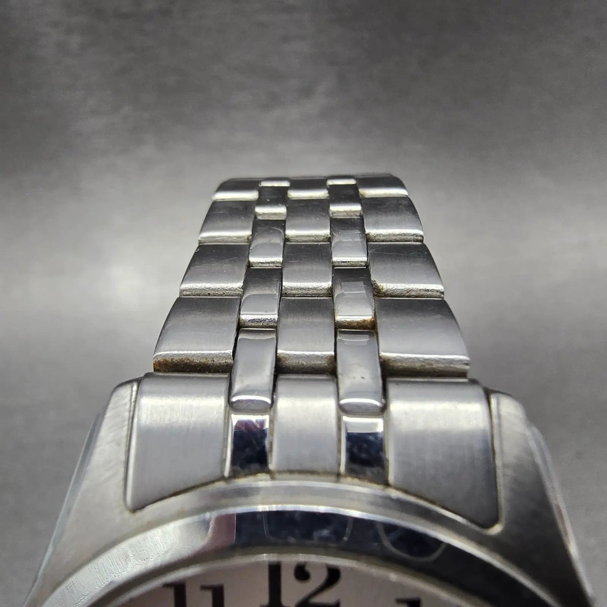Alba Watch Men 36mm Silver Dial Steel Date Round VX32-K007 JDM PARTS Seiko5