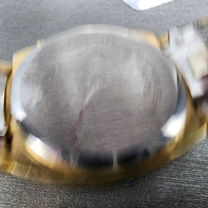 Hamilton Digital Watch Men 32mm LCD 14K Gold Plated Rectangle PARTS Vintage10