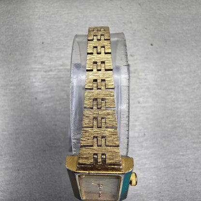 Citizen CQ Watch Women 17mm Champagne Dial Gold Tone 3220-893409 New Battery VTG4
