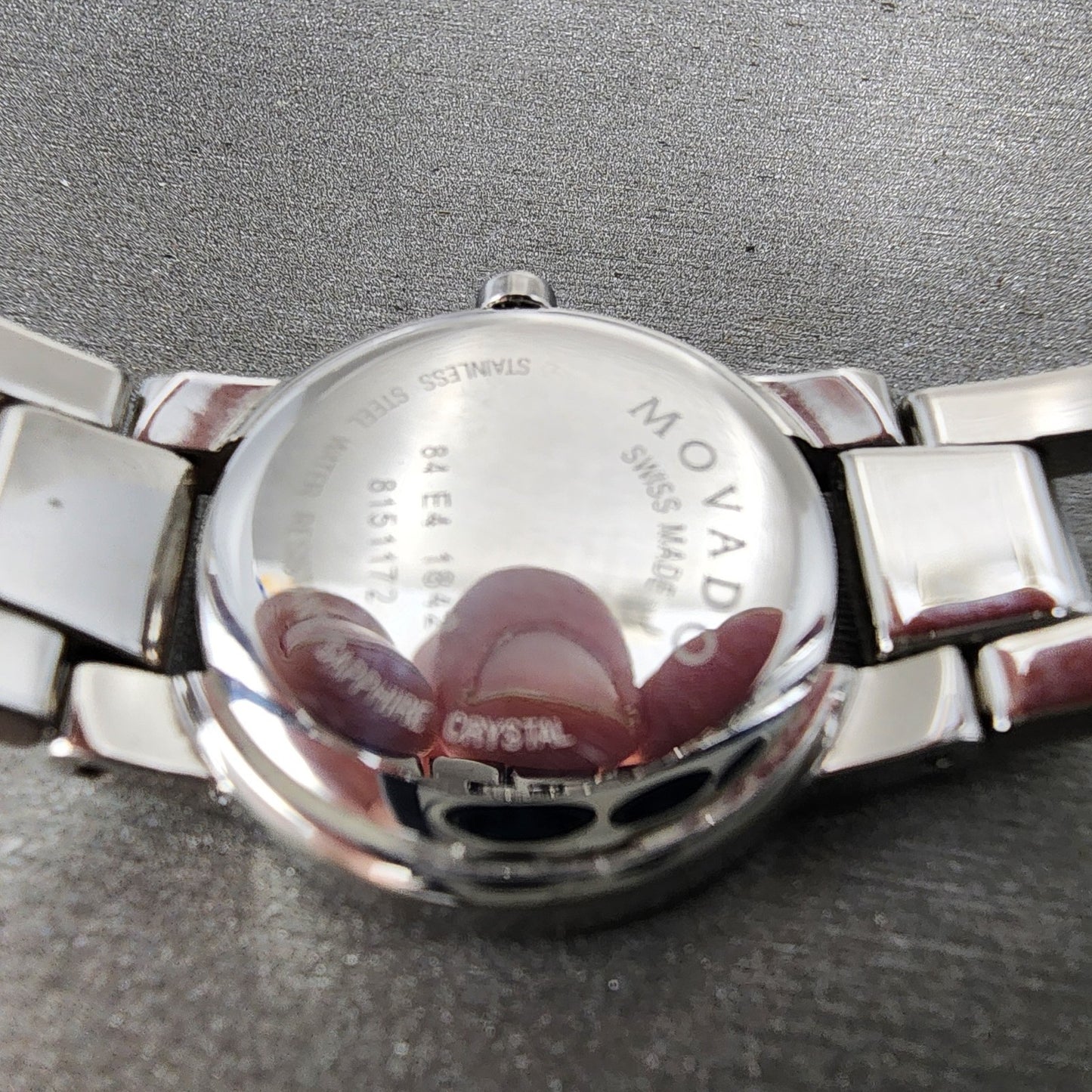 Movado Amorosa Watch Women 24m Black Dial Stainless Steel Round 84 E4 1842 Runs9