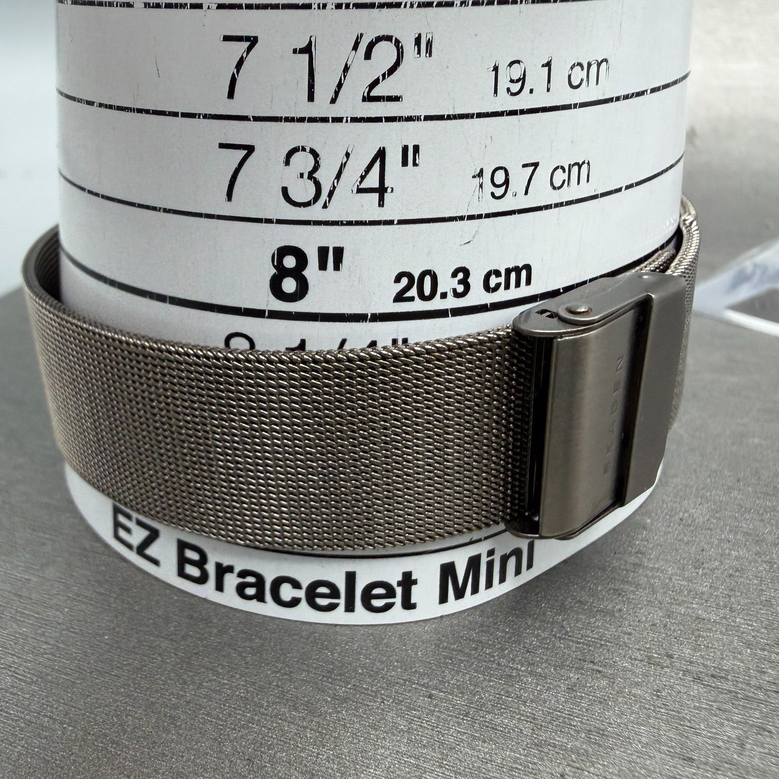 Skagen Watch Men 37mm Gray Dial Titanium Date 233XLTTM Mesh Band New Battery ABC10