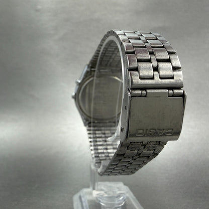 Casio Illuminator MQ-405 Watch Men 35mm White Dial Silver Tone READ! New Battery7