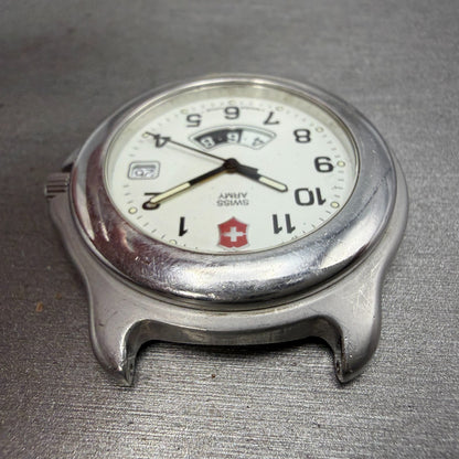 Victorinox Swiss Army Officer Dual Time Watch Men 40mm White Dial Steel PARTS4