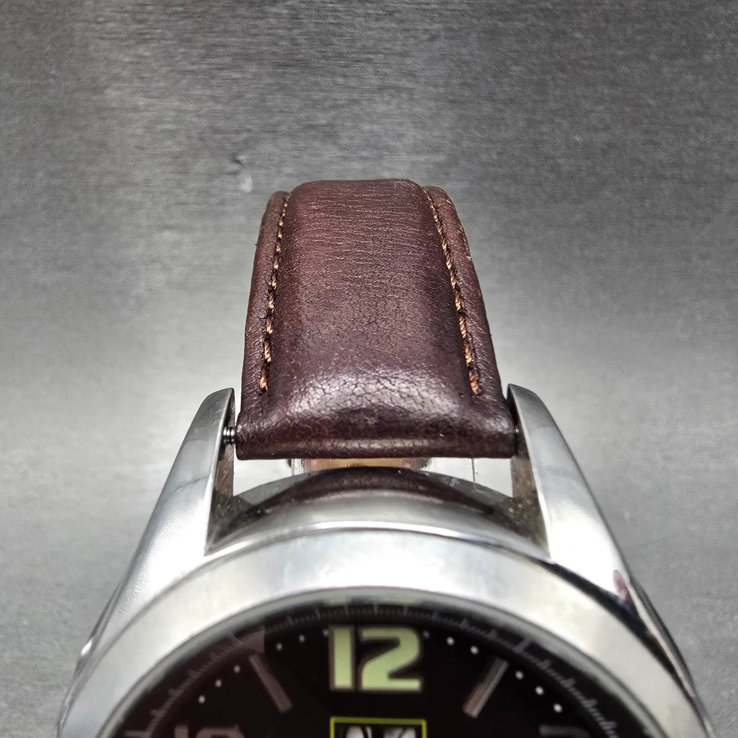 Fossil Automatic Watch Men 45mm Brown Dial Steel Triple Calendar ME1031 Runs4