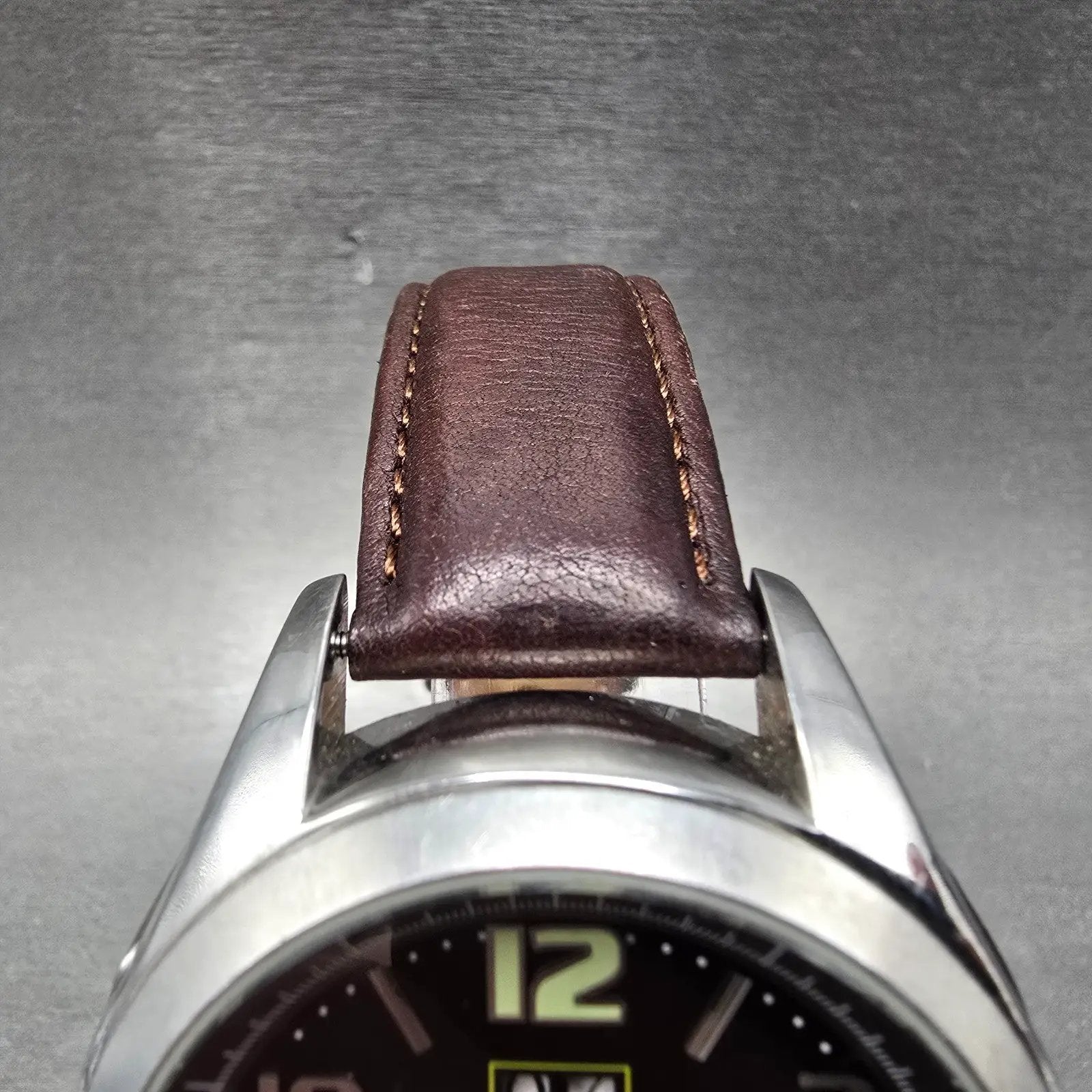 Fossil Automatic Watch Men 45mm Brown Dial Steel Triple Calendar ME1031 Runs4