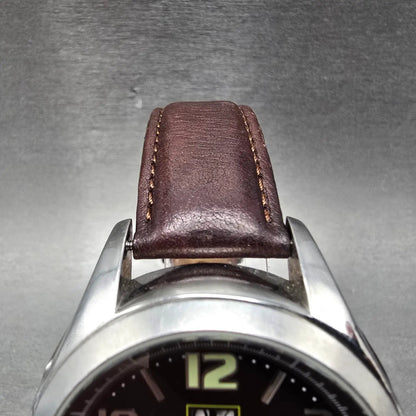 Fossil Automatic Watch Men 45mm Brown Dial Steel Triple Calendar ME1031 Runs4