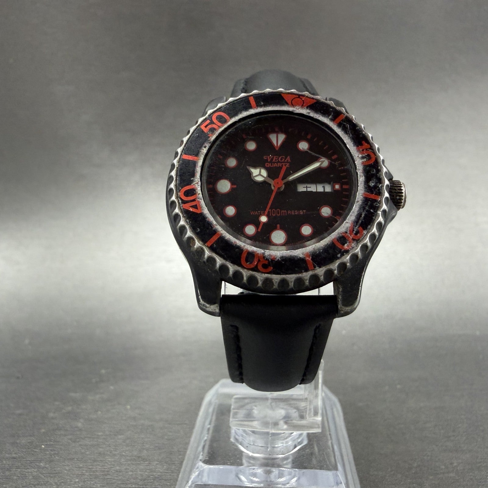 Citizen Vega Dive Watch Women 33mm Black Dial Black Tone Daydate New Battery5