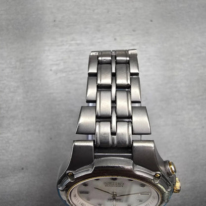 Seiko Spirit Watch Men 37mm White Dial Titanium Backlight 6L01-0020 New Battery4