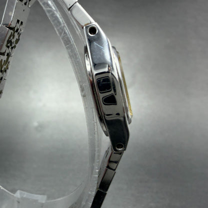 Seiko Watch Women 17mm Silver Dial Silver Tone Oval 7321-5399 New Battery TG63