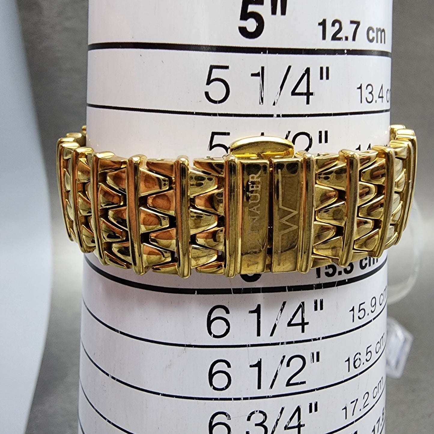 Wittnauer Watch Women 25mm MOP Dial Gold Tone Diamond Bezel Round New Battery10