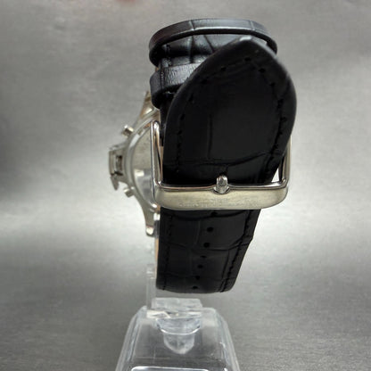 Salvatore Marra Chronograph Watch Men 48mm Black Dial Steel Date Round new batt8