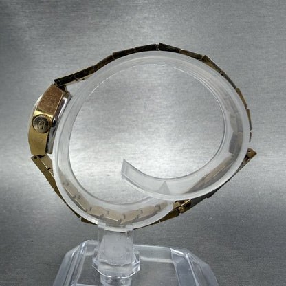 Bulova accutron Watch Women 18mm Gold Dial Gold Tone Oval New Battery VTG6