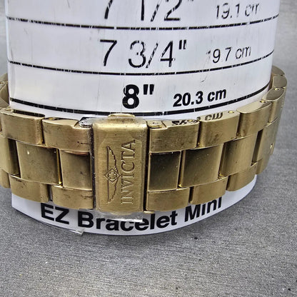 Invicta Specialty Watch Men 43mm Black Dial Gold Tone Round 4960 New Battery10