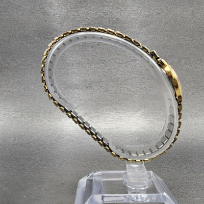 Seiko Watch Women 17mm Champagne Dial Gold Tone Oval 2y005f19 New Battery7