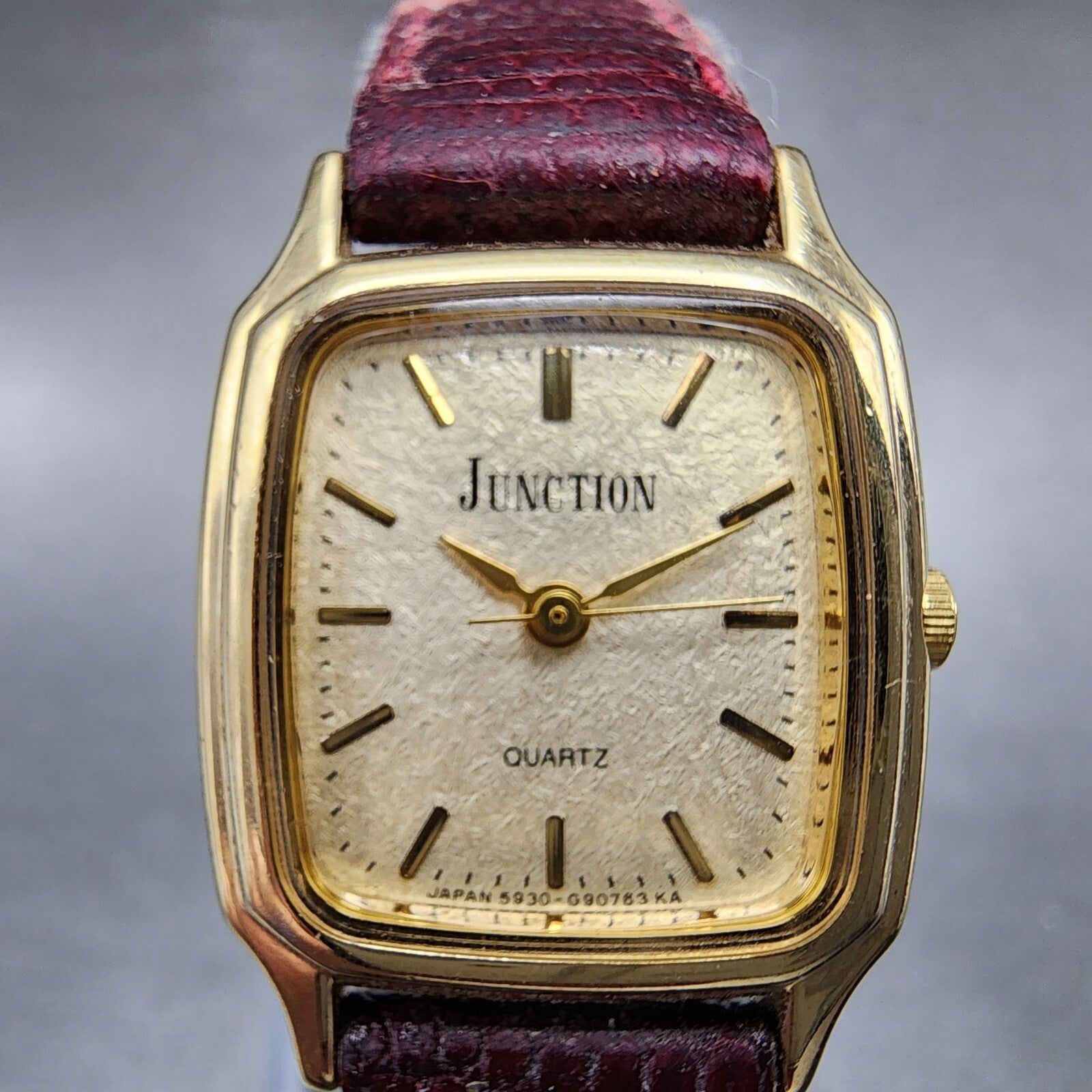 Citizen Junction Tank Watch Women 21mm Cream Dial Gold Tone Rectangle New Batt1