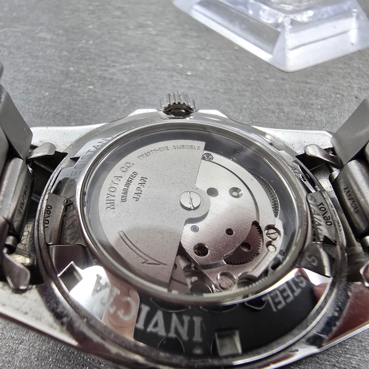 Invicta Pro Diver Automatic Watch Men 40mm Black Dial Silver Tone Date PARTS10