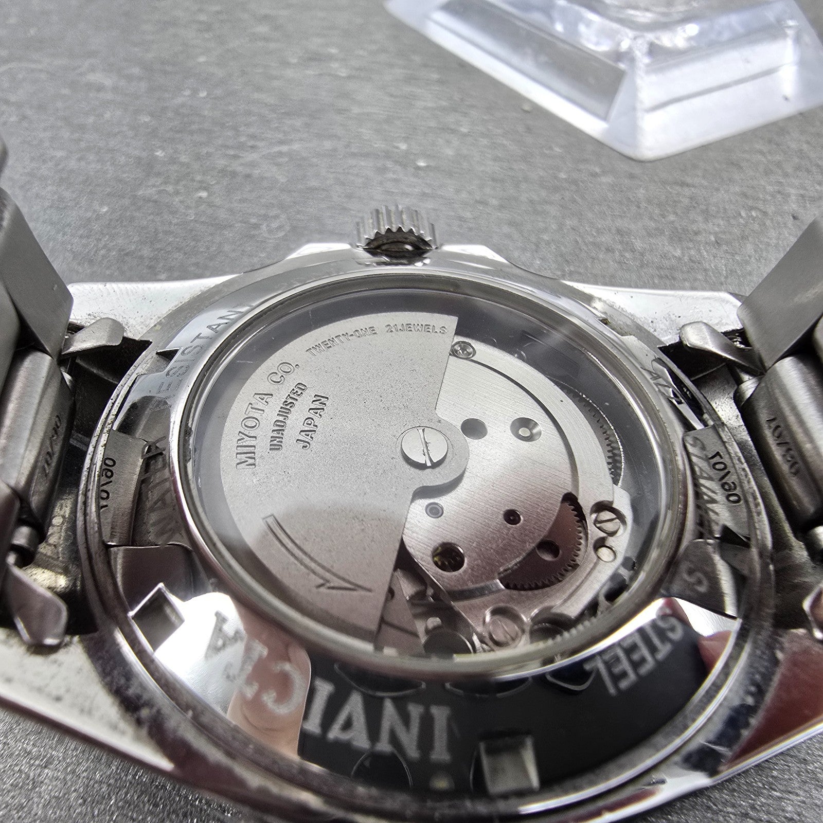 Invicta Pro Diver Automatic Watch Men 40mm Black Dial Silver Tone Date PARTS10
