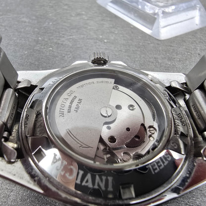 Invicta Pro Diver Automatic Watch Men 40mm Black Dial Silver Tone Date PARTS10
