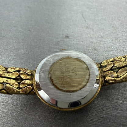 Waltham Watch Women 18mm Champagne Dial Gold Tone Round YWL204-5Y30-093 New Batt9