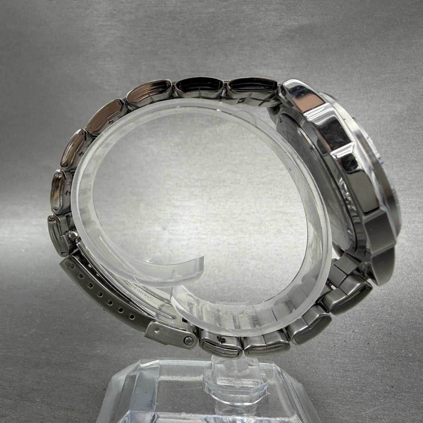 Seiko Chronograph Watch Men 39mm Black Dial Silver Tone Date 7t92-0ca0 New Batt8