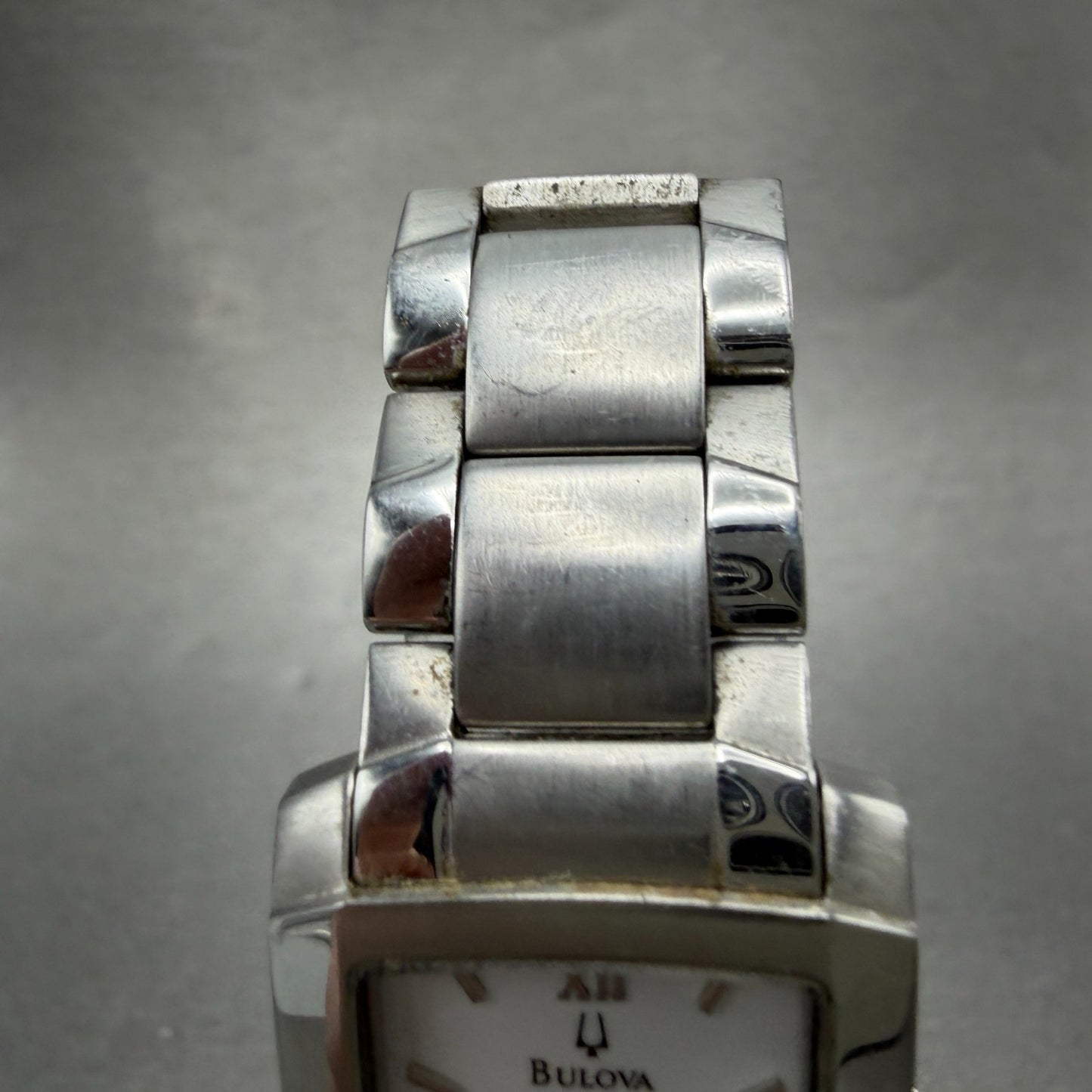 Bulova Tank Watch Women 22mm White Dial Silver Tone Rectangle 96L95 New Battery4
