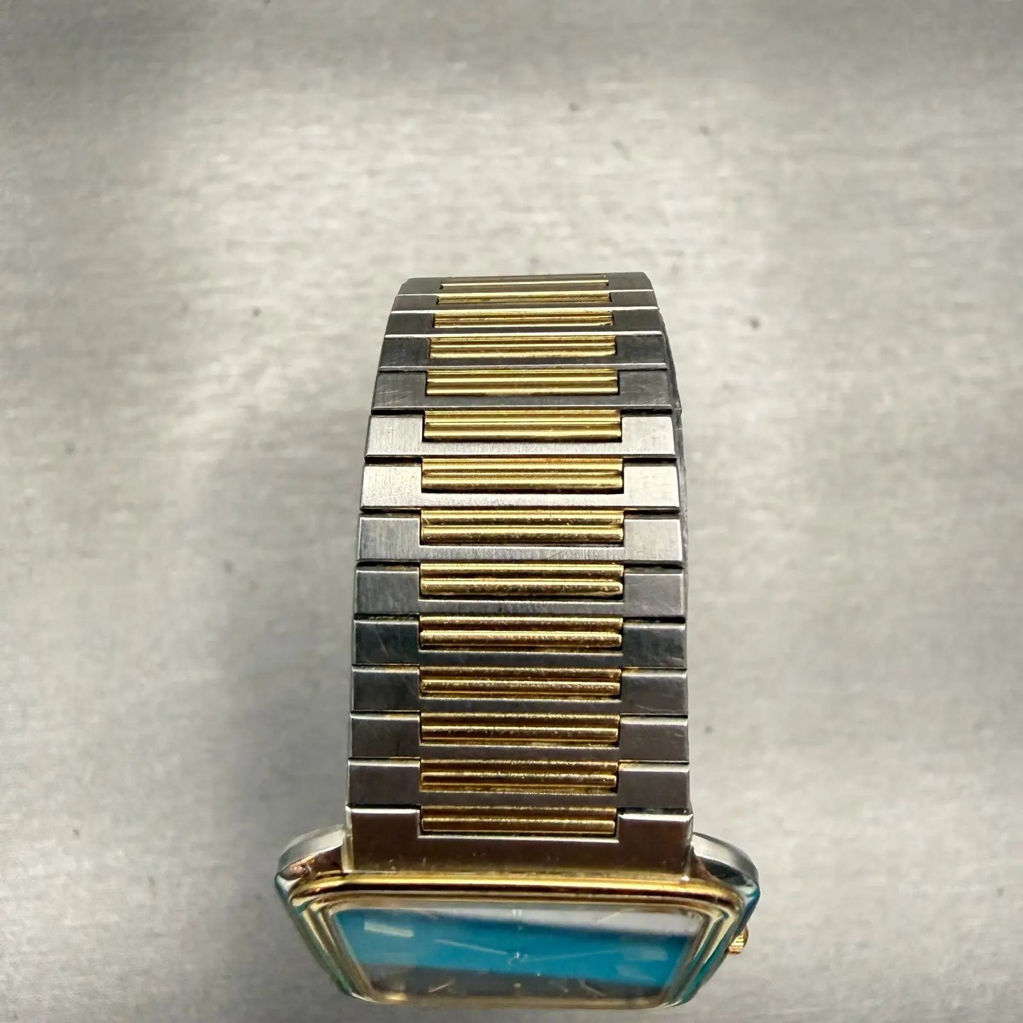 Seiko Lassale Watch Men 27mm Gray Dial Two Tone Rectangle 9300-5109 New Battery4