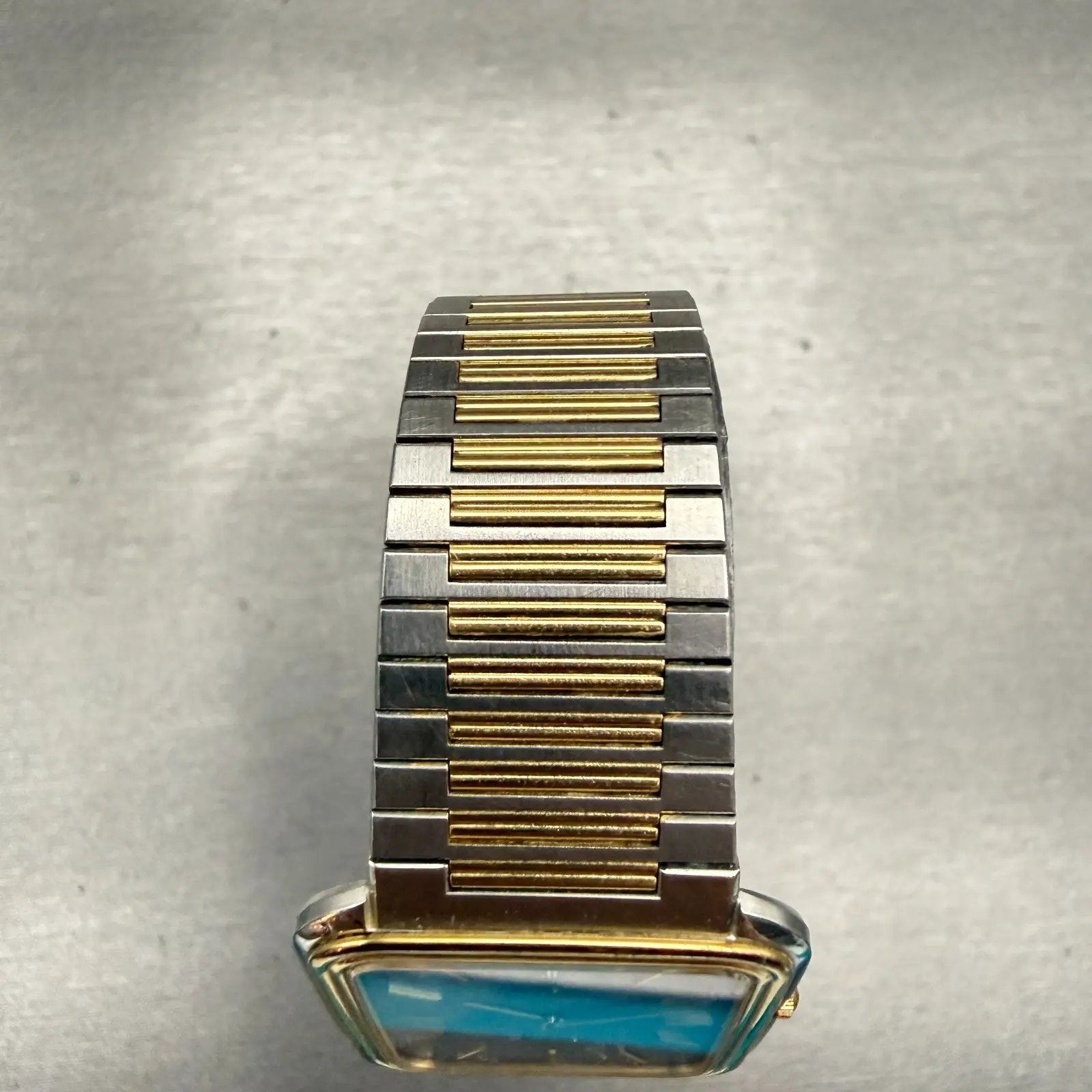 Seiko Lassale Watch Men 27mm Gray Dial Two Tone Rectangle 9300-5109 New Battery4
