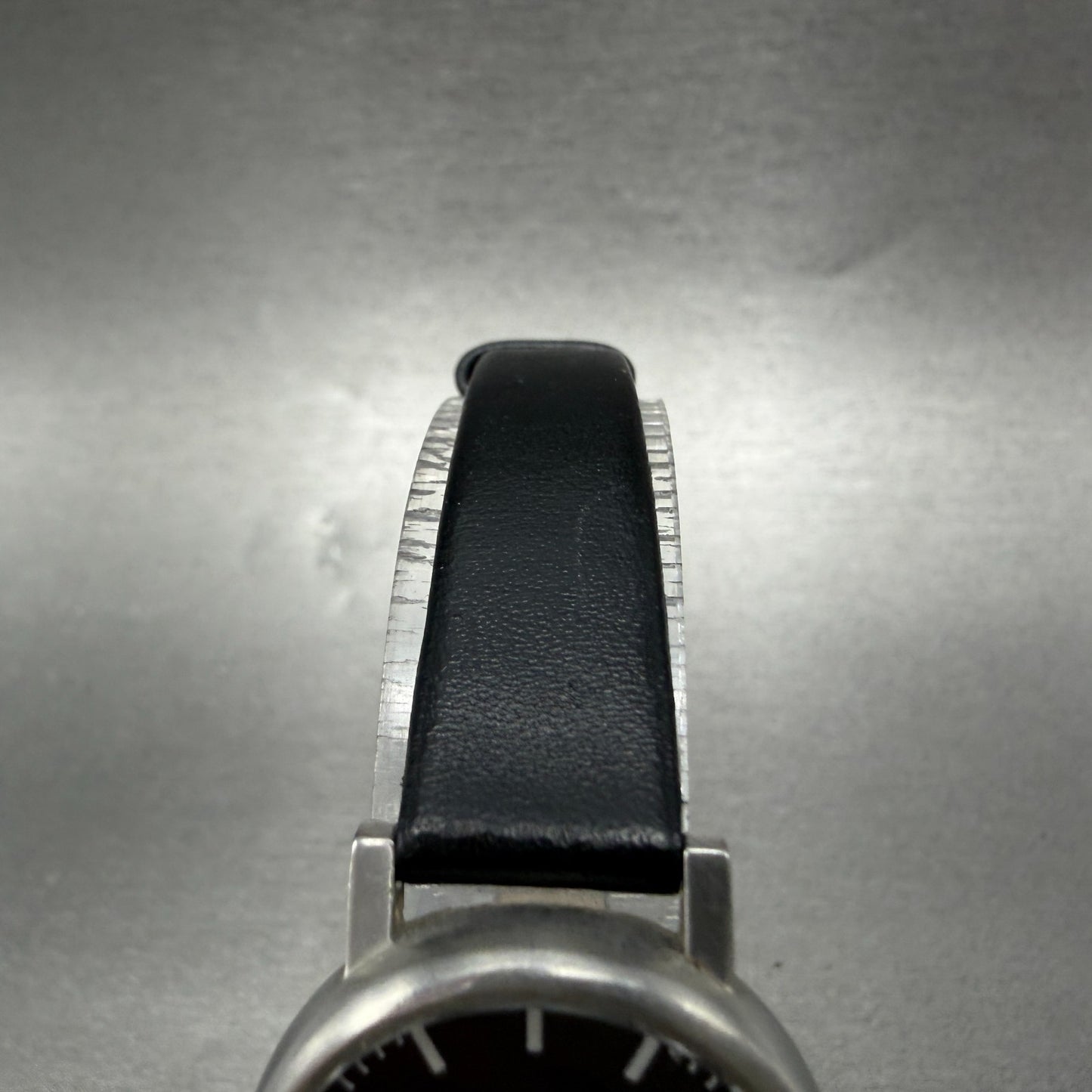 Mondaine Watch Women 26mm Black Dial Silver Tone Round Leather New Battery4