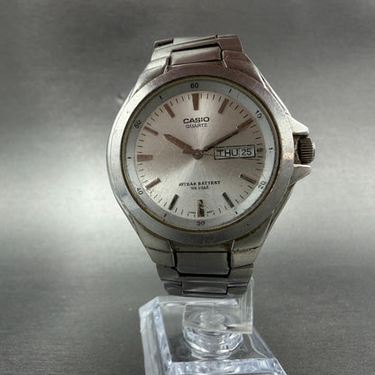 Casio Watch Men 38mm Silver Dial Silver Tone Daydate MTP-1228DJ New Battery5