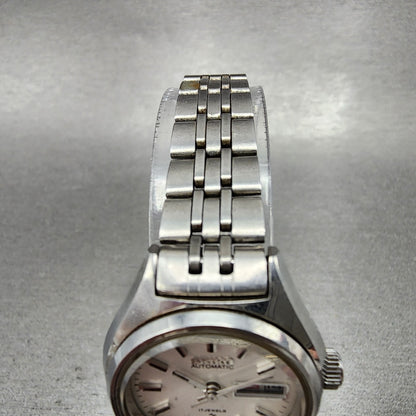 Seiko Automatic Watch Women 25mm White Dial silver Tone Round Daydate 220604804