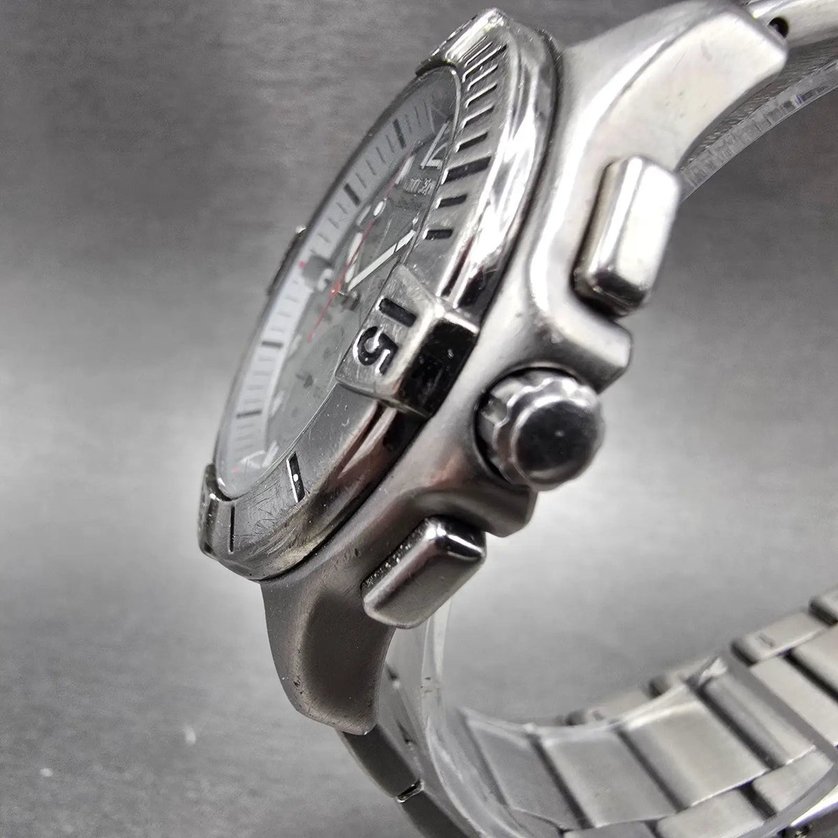 Citizen Eco-Drive Dive Watch Men 41mm Chronograph Silver Dial Titanium Runs JP2