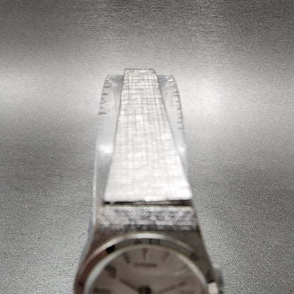 Citizen Watch Women 20mm White Dial Silver Tone Manual Round 4-675452
