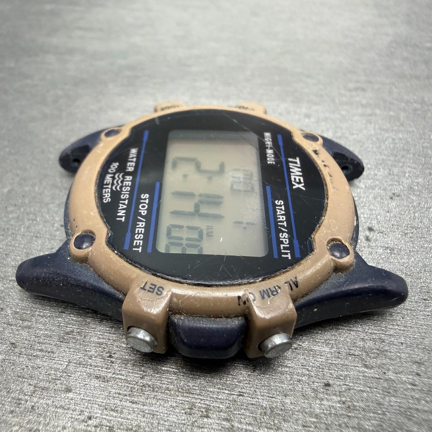 Timex Expedition Watch Men 38mm Digital Brown Black Alarm Chrono New Battery5