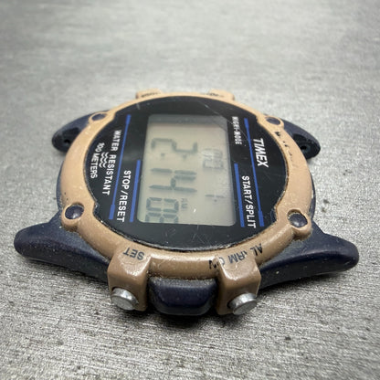 Timex Expedition Watch Men 38mm Digital Brown Black Alarm Chrono New Battery5