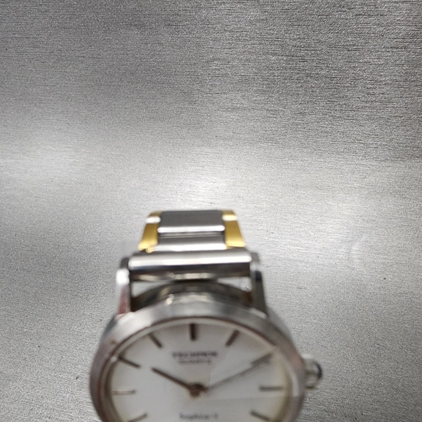 Technos Sophial Watch Women 25mm White Dial Silver Tone Round New Battery VTG4