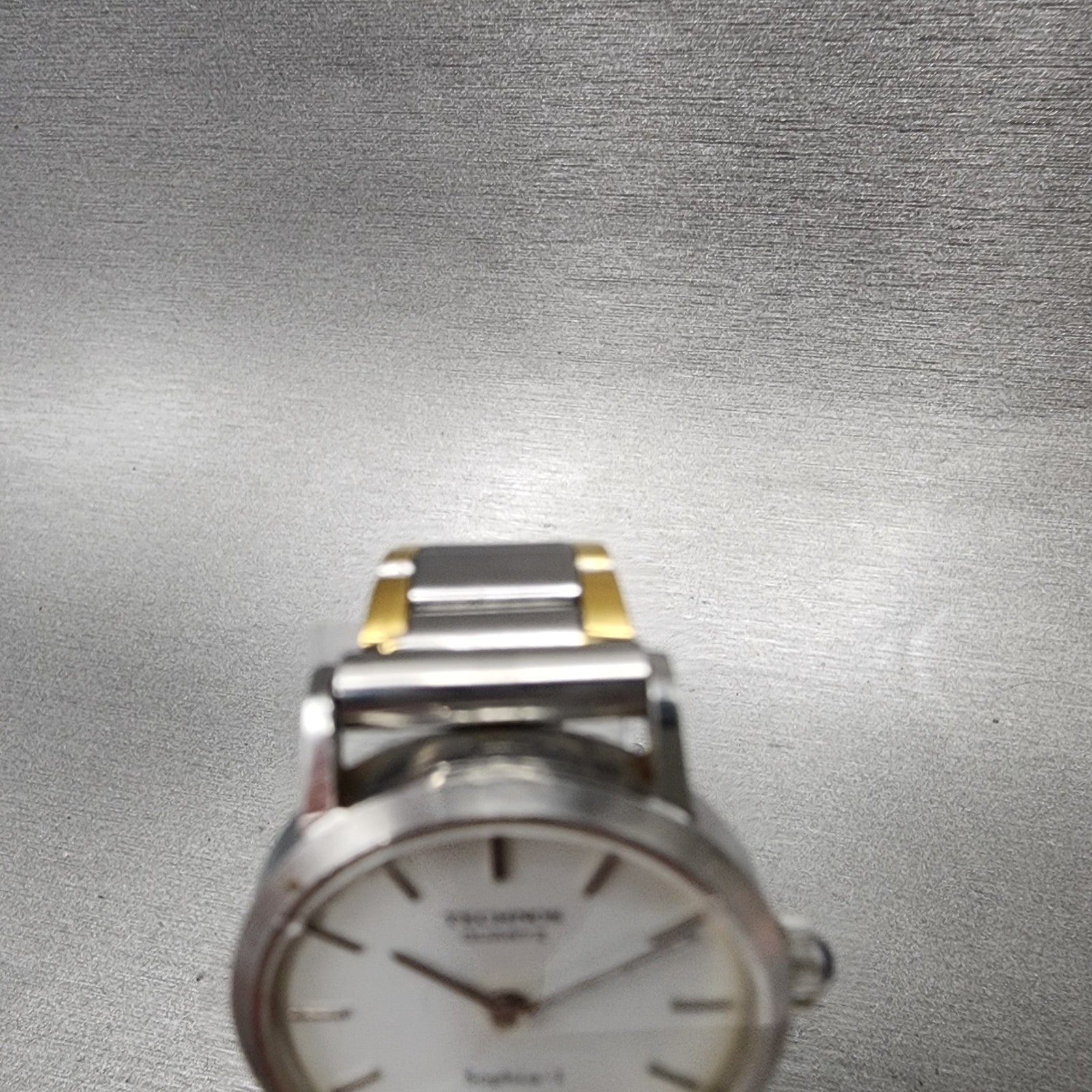 Technos Sophial Watch Women 25mm White Dial Silver Tone Round New Battery VTG4