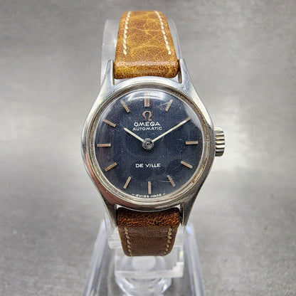 Omega De Ville Automatic Watch Women 20mm Blue Dial Steel Round Cal 671 Runs0