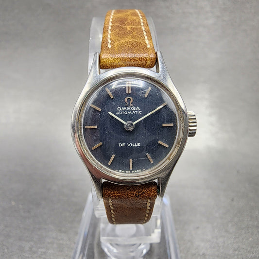 Omega De Ville Automatic Watch Women 20mm Blue Dial Steel Round Cal 671 Runs0